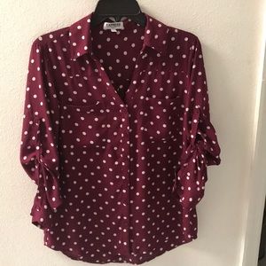 Polk o dot button down